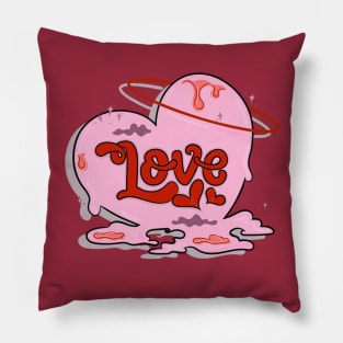 Aesthetic Graphic Love Lettering Logo Design Pillow