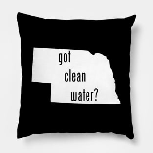 Nebraska - Got Clean Water? Pillow