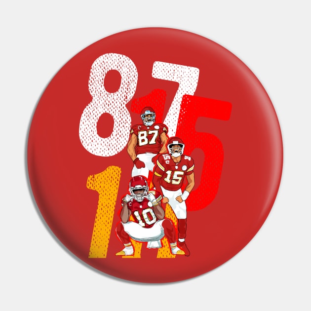 Patrick mahomes & Travis kelce & tyreek Hill - RED Pin by Mic jr