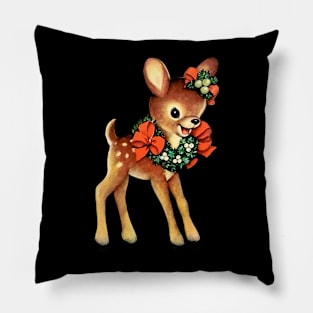 Vintage Christmas Reindeer Cute Christmas Pillow