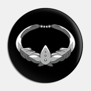 Frieren Lotus Flower Ring a gift from Himmel - Sousou no Frieren or Frieren Beyond Journey&#39;s End Anime and Manga Moments - Black and White Vector Icon - December Fall 2023 SNF114 Pin