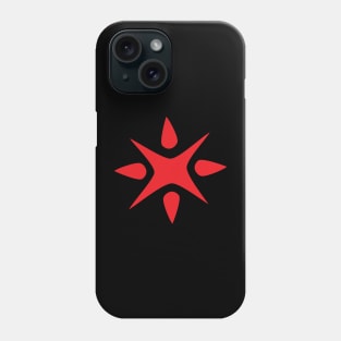 Large Geometric abstract starburst in red Phone Case
