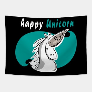 happy Unicorn t-shirt Tapestry