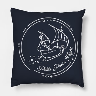 Peter Pan's Flight - White Pillow