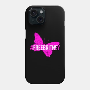 #FreeBritney Hashtag Free Britney Movement Butterfly Phone Case