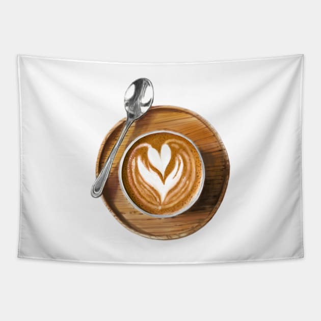 Latte art Tapestry by Cocofolios