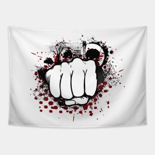 Grunge Punk Fist Punch Punk Rock Rebel Tapestry