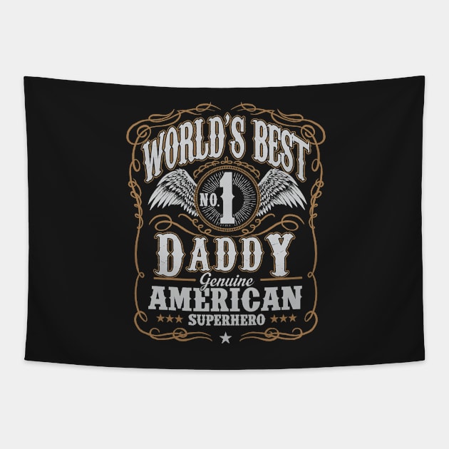 World's Best Daddy Birthday Gifts Father's day Gift Tapestry by teenk