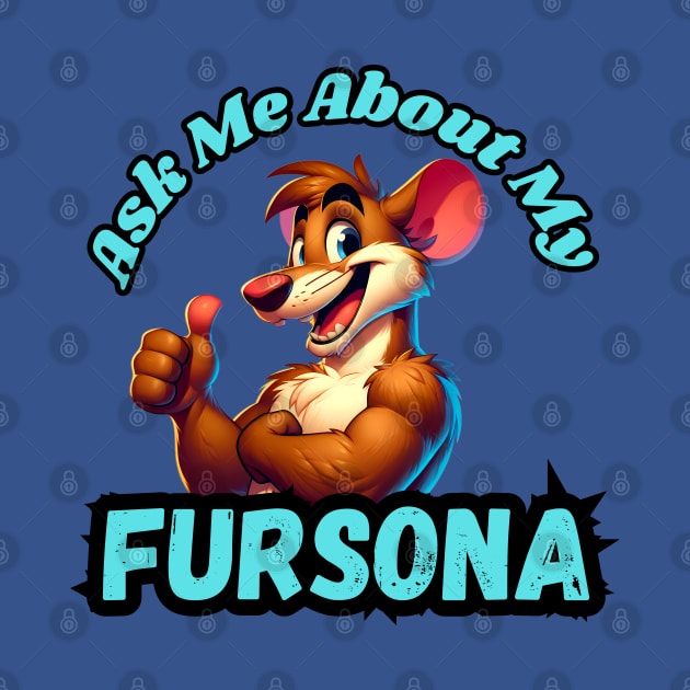 Ask Me About My Rat Fursona Furry Art by Blue Bull Bazaar