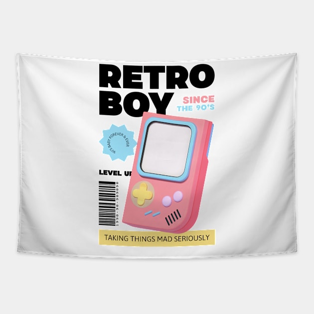 Retro Gamer 90's Kid Tapestry by Tip Top Tee's