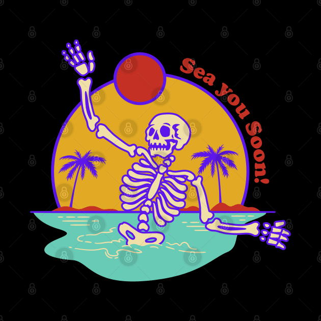 Sea You Soon Skeleton Beach Party by Hypnotic Highs