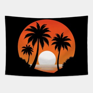 Palm Tree Sunset Tapestry