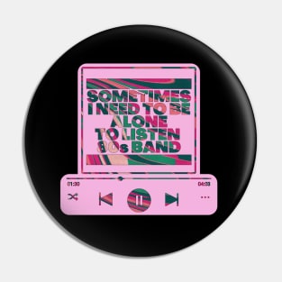 80s band listen alone art pink liquify Pin