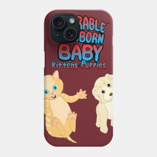 Adorable Newborn Baby Kittens & Puppies Phone Case