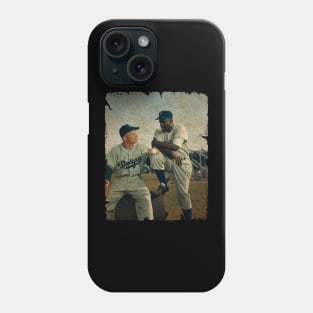 Bobby Morgan and Jackie Robinson in Los Angeles Dodgers Phone Case