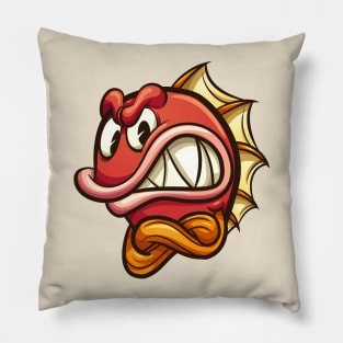 Red angry fish Pillow