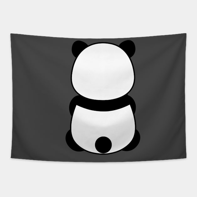 Panda Bum Tapestry by Shapes and Colors