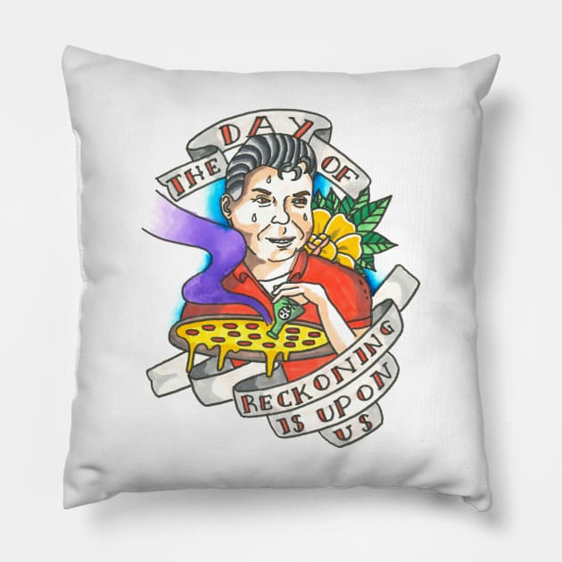 Papas day of reckoning Pillow by FinnIreland