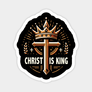 Christ is King - Gold Crown Design Magnet