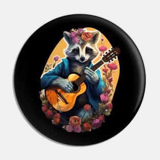 Lemur With Acoustic Guitar Pin
