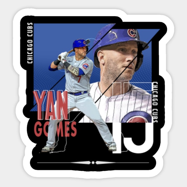Yan Gomes baseball Paper Poster Cubs 4 - Yan Gomes - Sticker