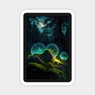 Bring Surreal Beauty to Your Home with this Bioluminescent Forest Art Magnet