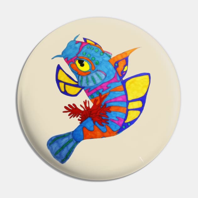 Tropical Fish Pin by VictoriaVonBlood