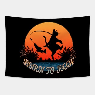 Born to fish Tapestry