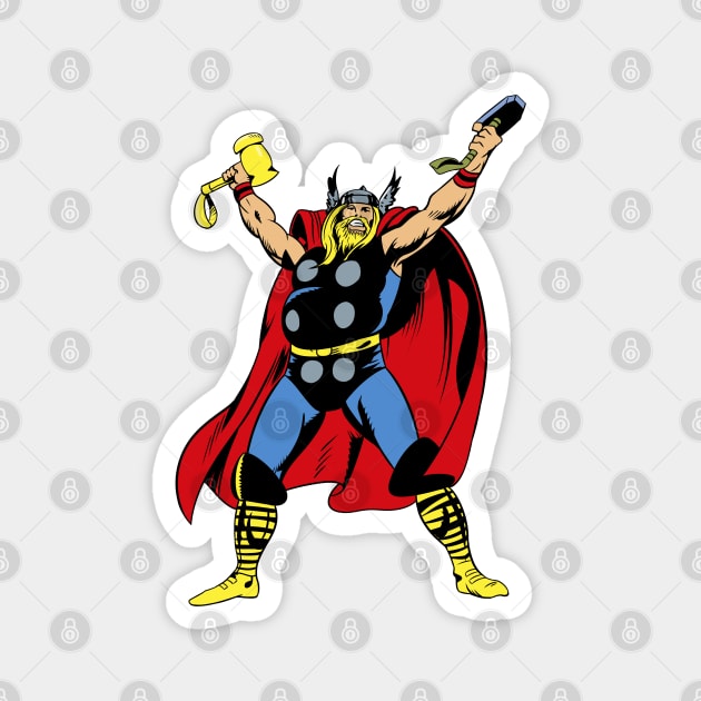 Thor Retro Tee Magnet by RetroVania