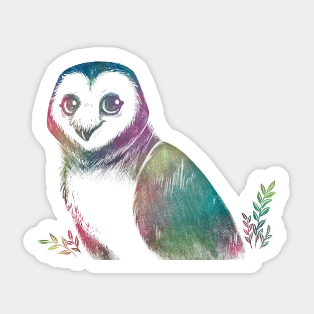 Color Splash Owl Owl Sticker Teepublic