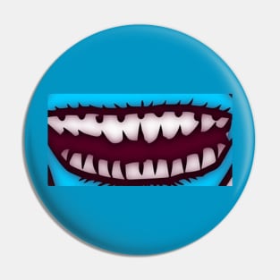 Blue Monster Mouth Pin