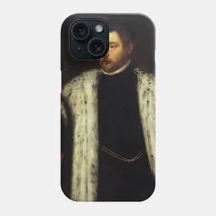 Twenty-five year old Youth with Fur-lined Coat by Tintoretto Phone Case