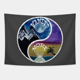 Wander More wanderlust saying quote explore hike camp Tapestry