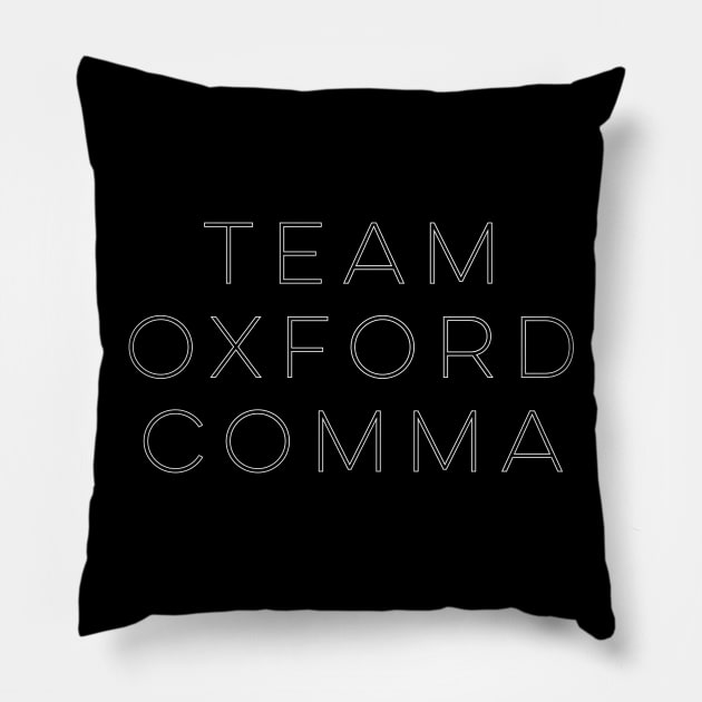 Team Oxford Comma Pillow by ApricotBirch