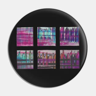 Liminal Space in Pink, Light Blue and Purple through 6 windows Pin