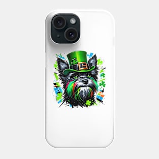 Colorful Affenpinscher Celebrates Saint Patrick's Day Phone Case