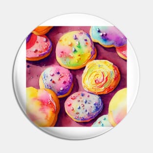 Watercolor cookie pattern Pin