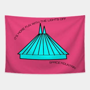 Lights Out Space Mountain Tapestry