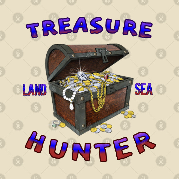 Metal detecting treasure hunter land and sea by Coreoceanart
