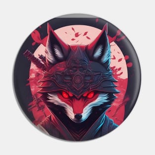 Evil Ninja Wolf Pin