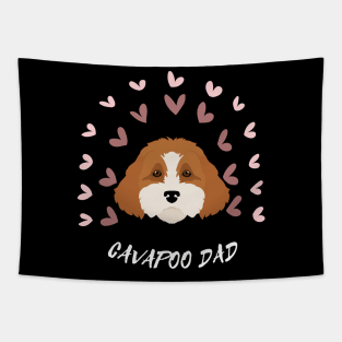 CAVAPOO DAD. Cute cavapoo puppy. Dog Lover Tapestry