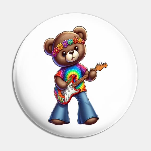 Hippie Bear Pin by Out of the world