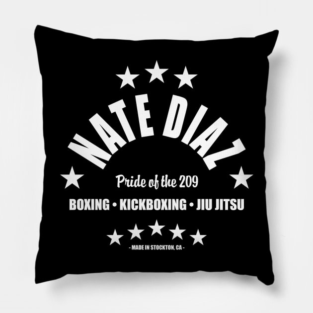 Nate Diaz Pride of Stockton Pillow by SavageRootsMMA