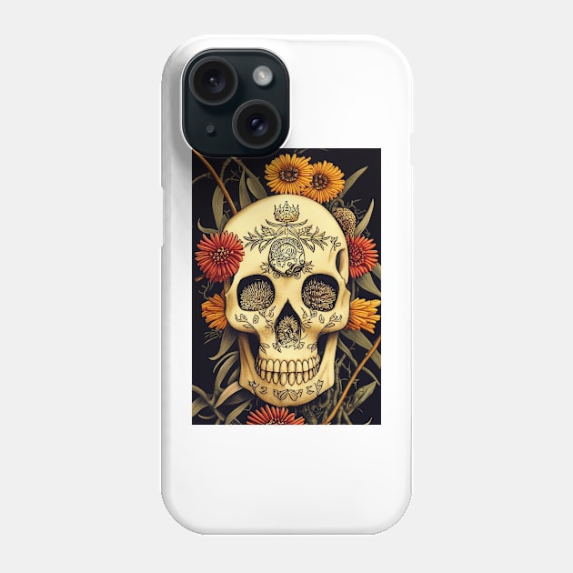 Australiana Sugar Skull Phone Case by rolphenstien