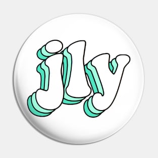 jesus loves you (green) Pin