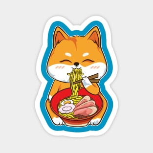 Ramen Shiba Inu Cute Kawaii Turf Dog Eating Noodles Magnet