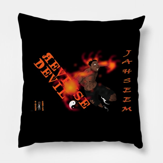 Jahseem Fire Punch Pillow by A-MAN'S COMICS