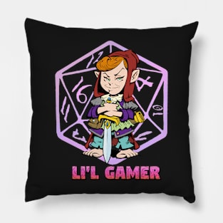 Li'l Gamer (Girl) Pillow
