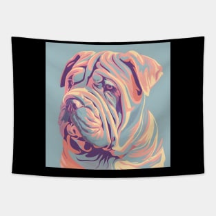 Chinese Shar-Pei in 80's Tapestry