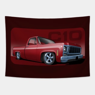 1980 Chevrolet C10 pickup in deep red Tapestry